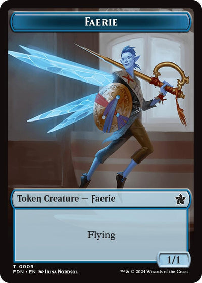 Faerie // Fish Doubled-Sided Token (9) [FDN]