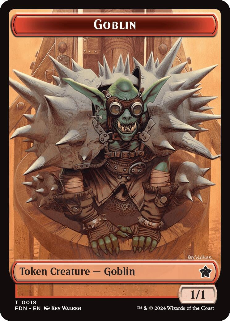 Goblin // Zombie Doubled-Sided Token (18) [FDN] - MTG Single