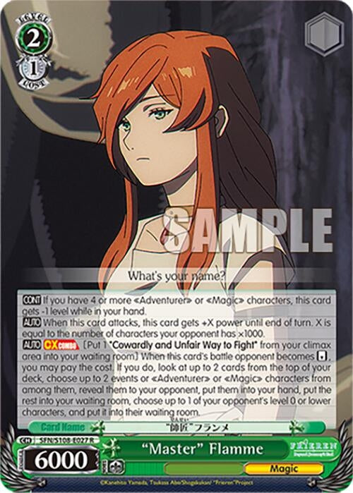 ’Master’ Flamme (108027) [SFN/S108] - Weiss Schwarz Single
