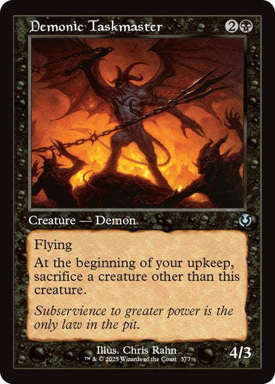 Demonic Taskmaster (Retro Frame) (377) (Innistrad Remastered)