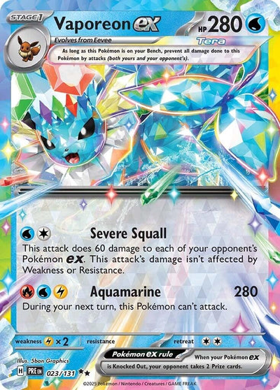 Vaporeon ex (023/131) (SV: Prismatic Evolutions)