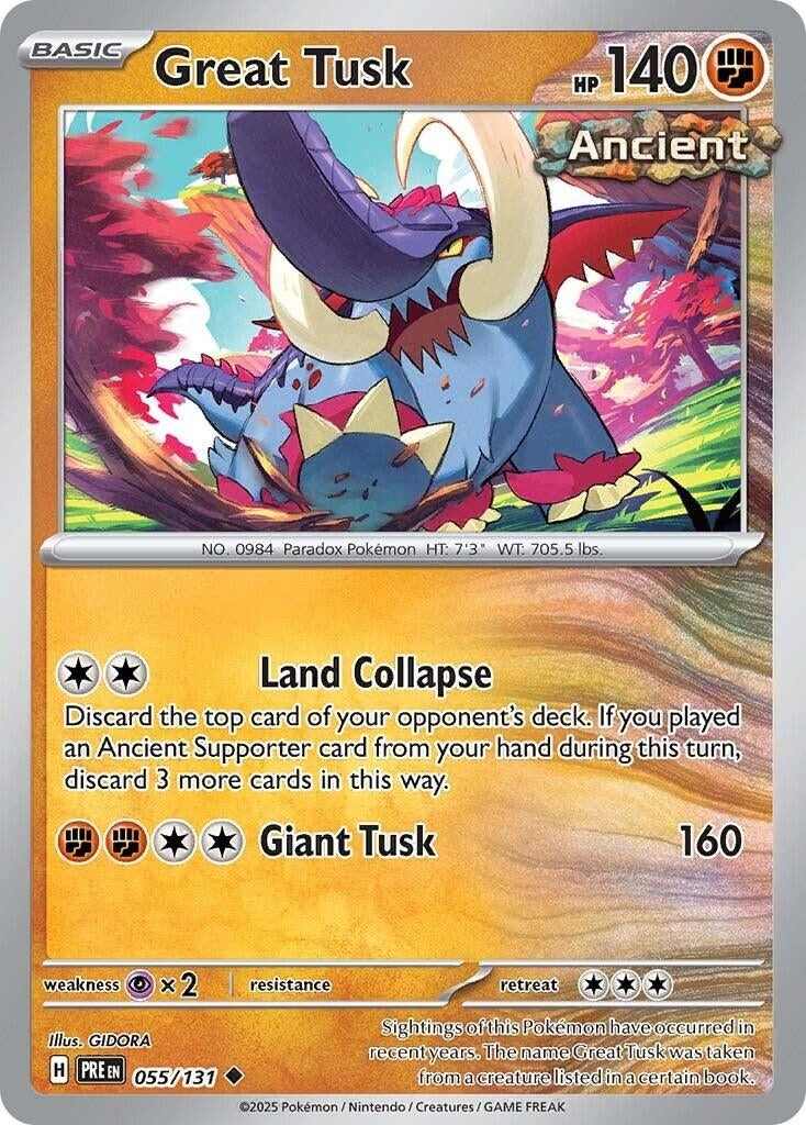Great Tusk (055/131) [SV: Prismatic Evolutions] - Pokemon Single