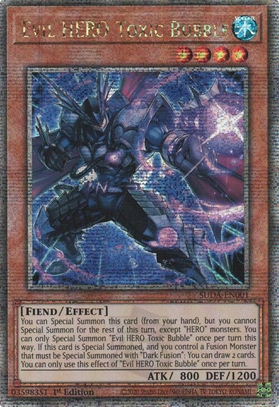 Evil HERO Toxic Bubble (Quarter Century Secret Rare) (SUDA-EN001) (Supreme Darkness)