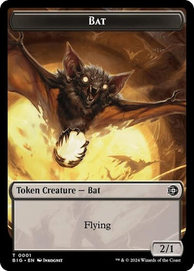 Bat // Plot Double-Sided Token (1 // 20) (Outlaws of Thunder Junction: The Big Score)