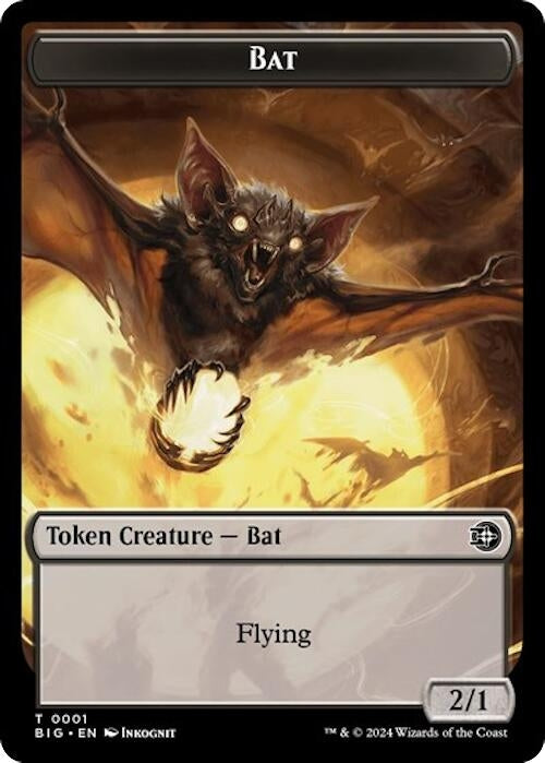 Image for Bat // Plot Double-Sided Token (1 // 20) (Outlaws of Thunder Junction: The Big Score) - Magic: The Gathering