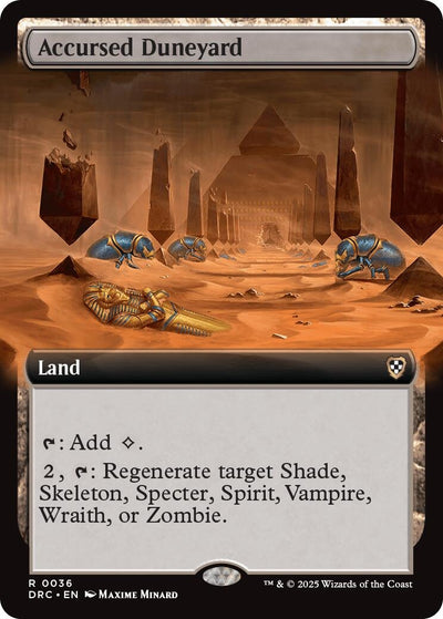 Accursed Duneyard (Extended Art) (36) (Commander: Aetherdrift)