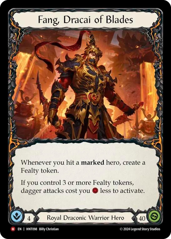 Image for Fang, Dracai of Blades (HNT098) (The Hunted) - Flesh and Blood TCG