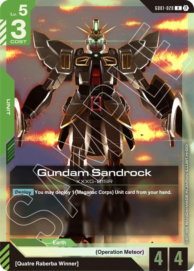 Image for Gundam Sandrock (GD01-028) (Edition Beta) - Gundam Card Game