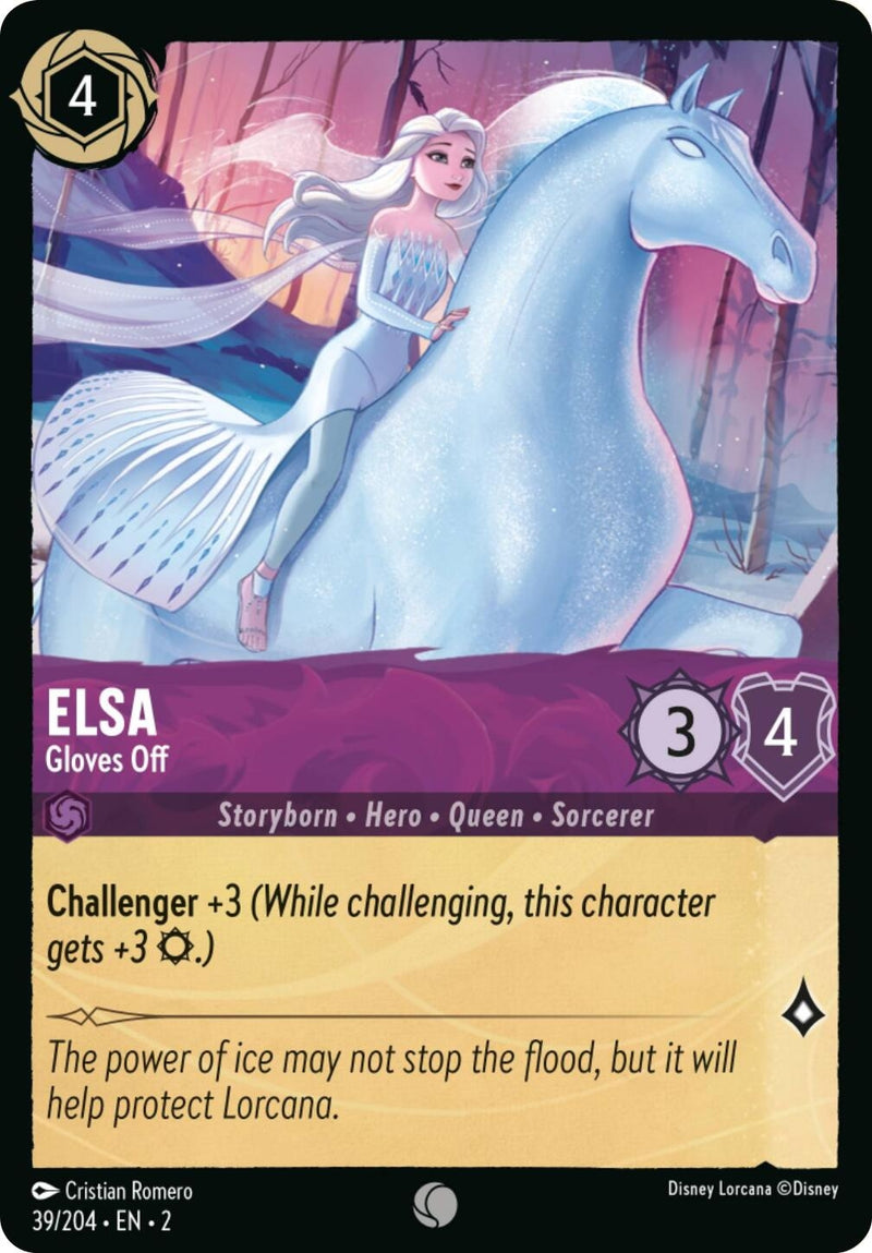 Image for Elsa - Gloves Off (Errata Version) (39/204) [Rise of the Floodborn] - Disney Lorcana