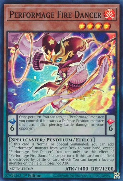 Performage Fire Dancer (MZTM-EN049) (Maze of the Master)