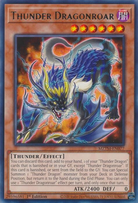 Thunder Dragonroar (MZTM-EN077) (Maze of the Master)
