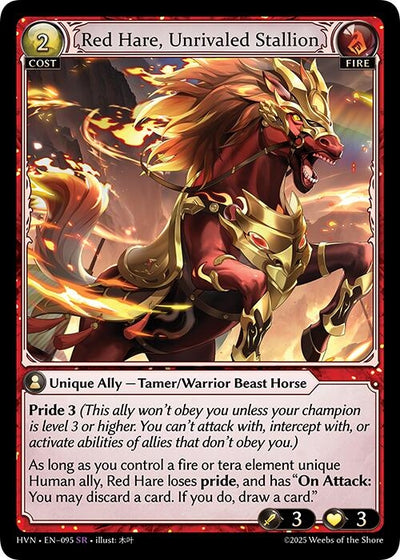 Red Hare, Unrivaled Stallion (095) (HVN)