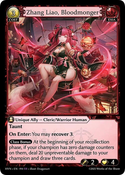 Zhang Liao, Bloodmonger (194) (Abyssal Heaven)