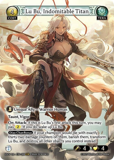 Lu Bu, Indomitable Titan // Lu Bu, Wrath Incarnate (208) (Abyssal Heaven)