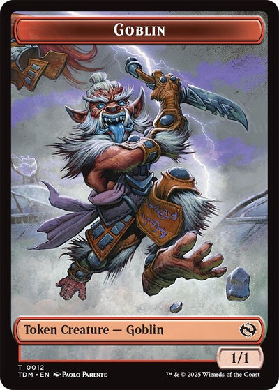 Goblin // Warrior Double-Sided Token (12 // 13) (Tarkir: Dragonstorm)