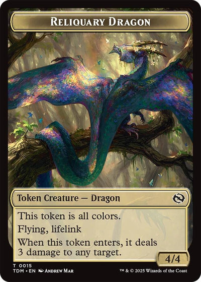 Reliquary Dragon // Dragon (0011) Double-Sided Token (15 // 11) (Tarkir: Dragonstorm)