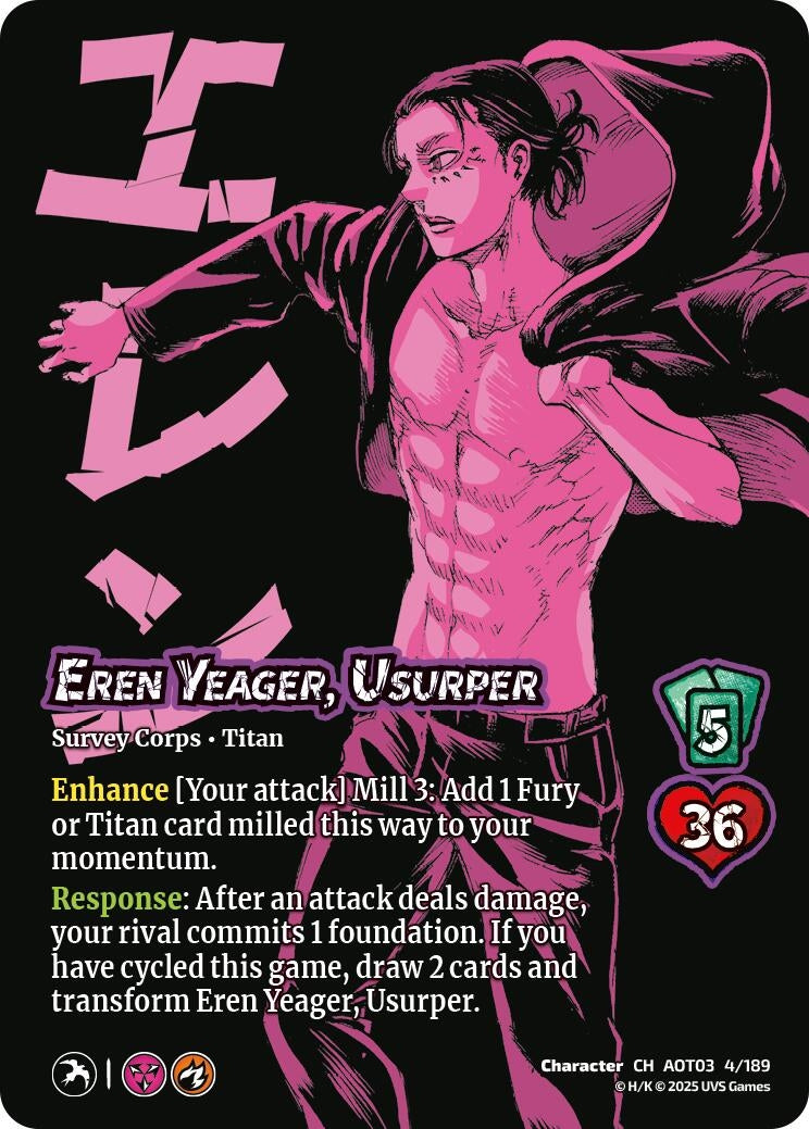 Eren Yeager, Usurper // Attack Titan, Finale (4/189) (Attack on Titan: Apocalypse)