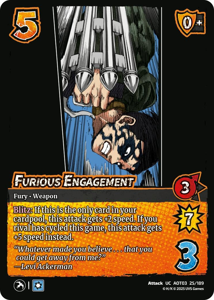 Furious Engagement (25/189) (Attack on Titan: Apocalypse)