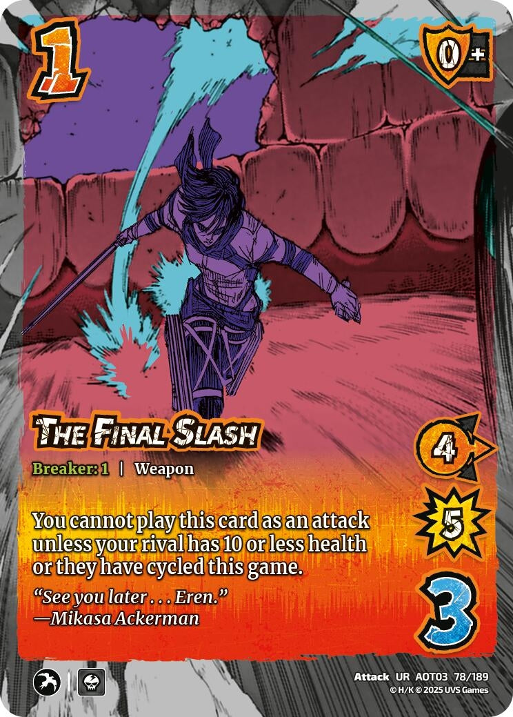 The Final Slash (78/189) (Attack on Titan: Apocalypse)