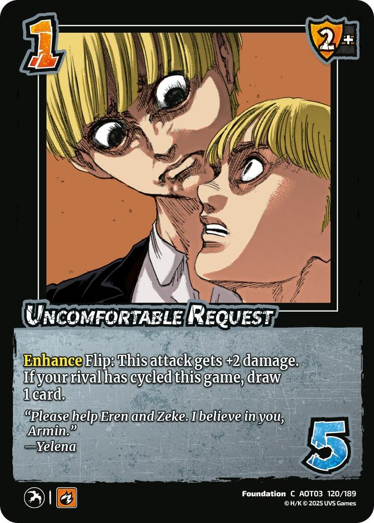Uncomfortable Request (120/189) (Attack on Titan: Apocalypse)