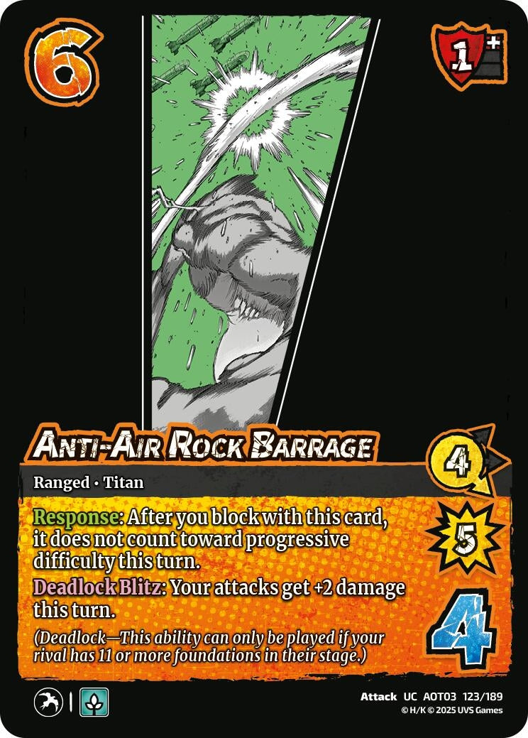 Anti-Air Rock Barrage (123/189) (Attack on Titan: Apocalypse)