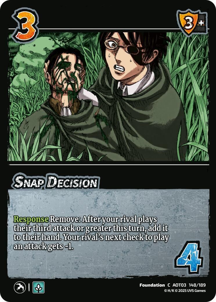 Snap Decision (148/189) (Attack on Titan: Apocalypse)