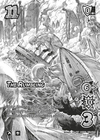 The Rumbling (Alternate Art) (214/189) (Attack on Titan: Apocalypse)
