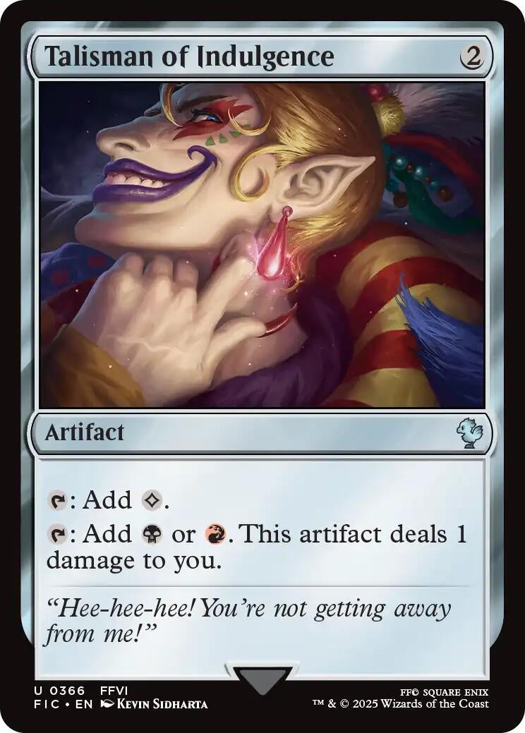 Talisman of Indulgence (366) (Commander: FINAL FANTASY)