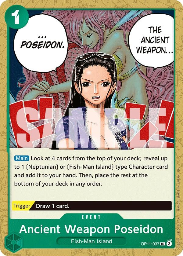 Ancient Weapon Poseidon (OP11-037) (A Fist of Divine Speed)