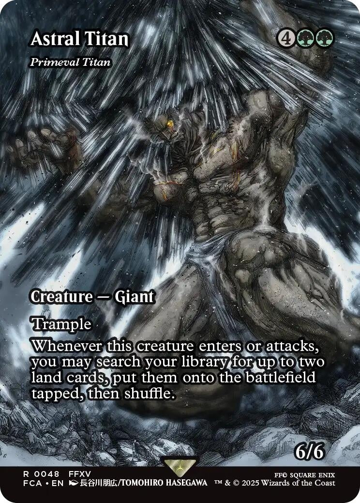 Image for Astral Titan - Primeval Titan (Showcase) (48) (FINAL FANTASY: Through the Ages) - Magic: The Gathering
