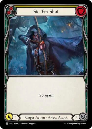 Image for Sic 'Em Shot (Yellow) (SEA118) (High Seas) - Flesh and Blood TCG