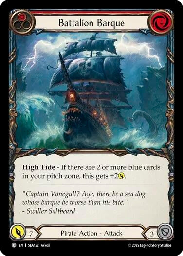 Image for Battalion Barque (Red) (SEA152) (High Seas) - Flesh and Blood TCG