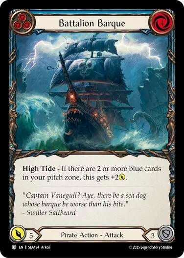 Image for Battalion Barque (Blue) (SEA154) (High Seas) - Flesh and Blood TCG