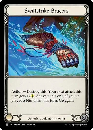 Image for Swiftstrike Bracers (SEA183) (High Seas) - Flesh and Blood TCG