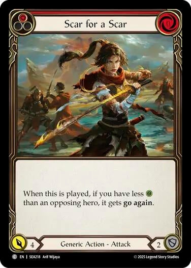 Image for Scar for a Scar (Red) (SEA218) (High Seas) - Flesh and Blood TCG
