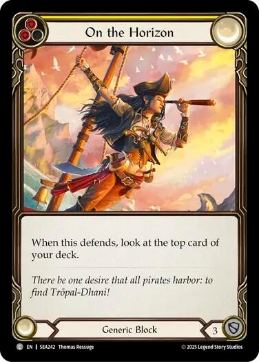 Image for On the Horizon (Yellow) (SEA242) (High Seas) - Flesh and Blood TCG