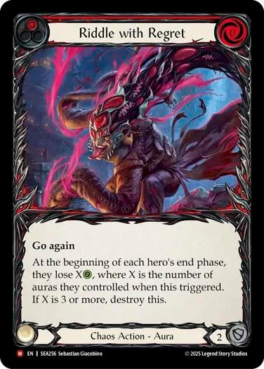 Image for Riddle with Regret (SEA256) (High Seas) - Flesh and Blood TCG