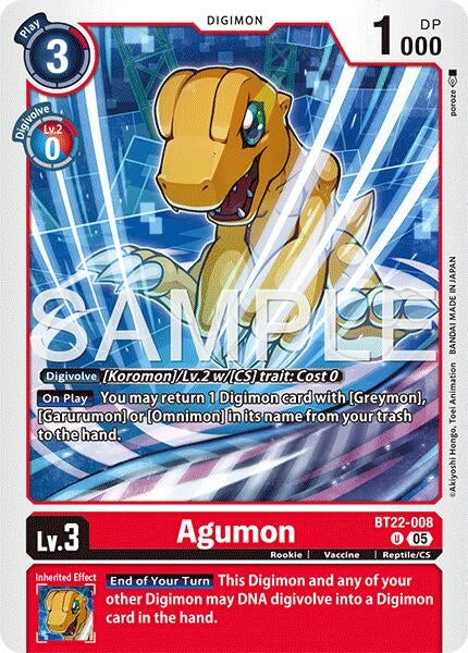 Agumon (BT22-008 U) (Cyber Eden)