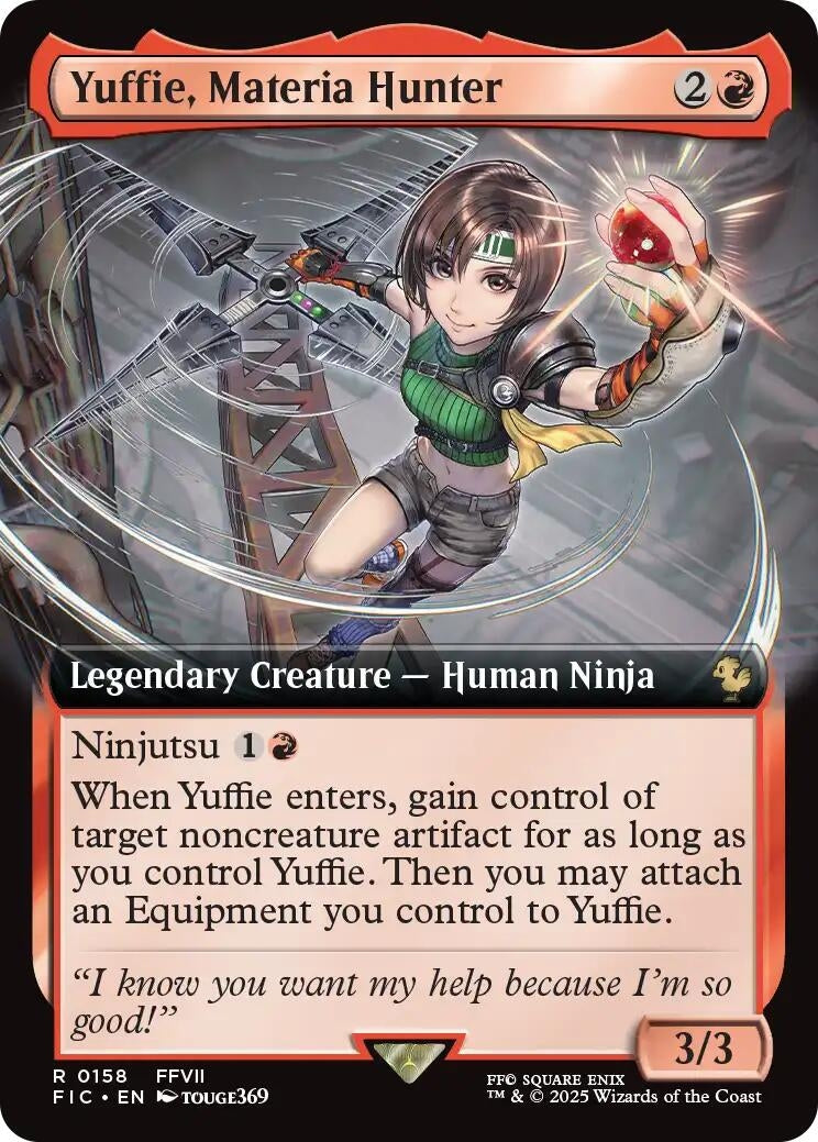 Image for Yuffie, Materia Hunter (Extended Art) (158) (Commander: FINAL FANTASY) - Magic: The Gathering