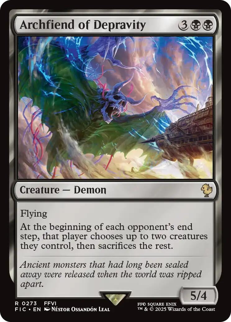 Archfiend of Depravity (Surge Foil) (273) (Commander: FINAL FANTASY)