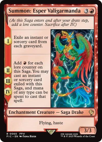 Summon: Esper Valigarmanda (Surge Foil) (60) (Commander: FINAL FANTASY)