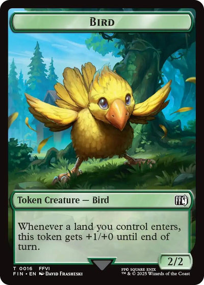 Bird (0016) // Wizard (0014) Double-Sided Token (16 // 14) (FINAL FANTASY)