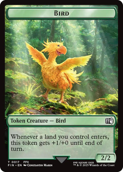 Bird (0017) // Wizard (0015) Double-Sided Token (17 // 15) (FINAL FANTASY)