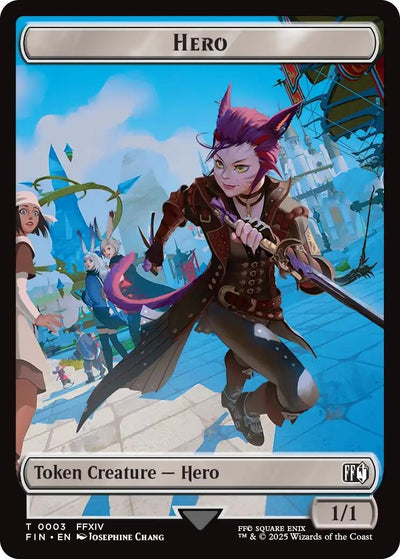 Hero (0003) // Food Double-Sided Token (3 // 22) (FINAL FANTASY)