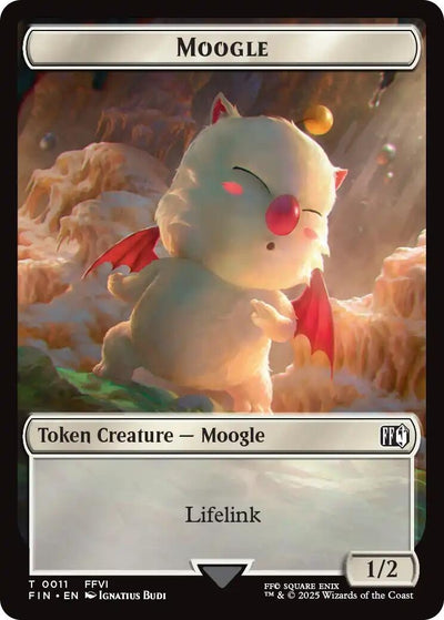 Moogle // Zombie Double-Sided Token (11 // 6) (Commander: FINAL FANTASY)