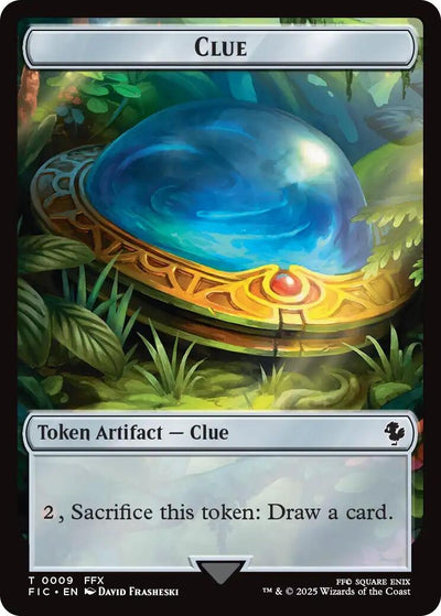 Clue // Treasure Double-Sided Token (9 // 23) (Commander: FINAL FANTASY)