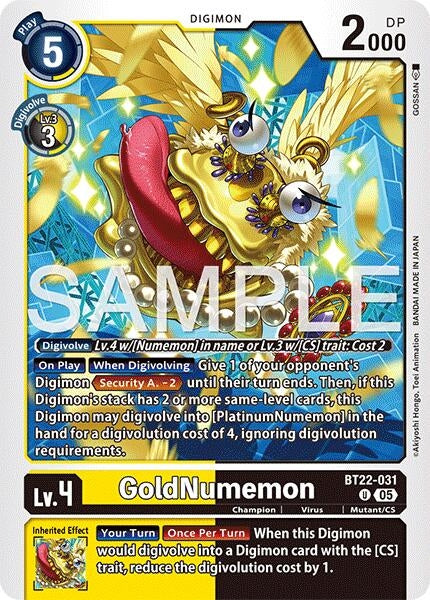 GoldNumemon (BT22-031 U) (Cyber Eden)