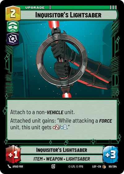 Inquisitor's Lightsaber (090/264) [Legends of the Force]