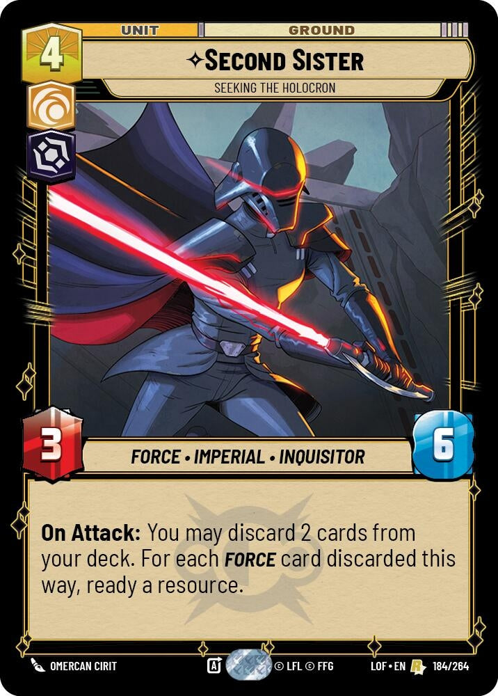 Second Sister - Seeking the Holocron (184/264) [Legends of the Force]