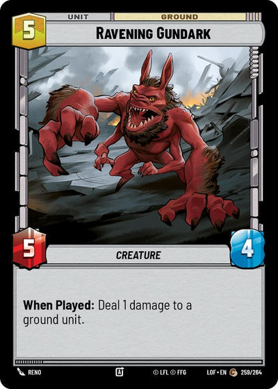 Ravening Gundark (259/264) [Legends of the Force]